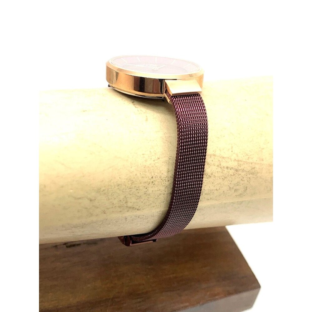 Bering Women's Watch 14631-969 Solar Rose Gold Purple Mesh Steel Band 31mm - Picture 11 of 13